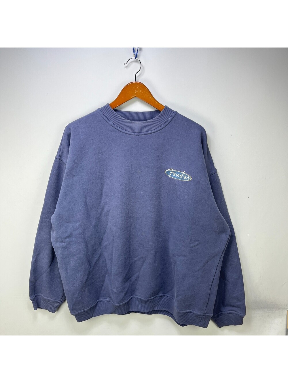 Vintage Fender Purple Embroidered Guitar Sweatshirt XL 2XL